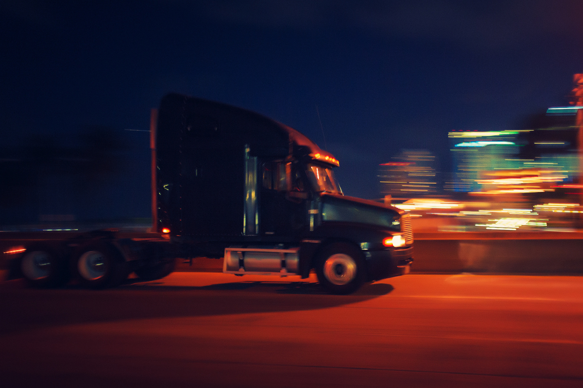 Night Truck Driving