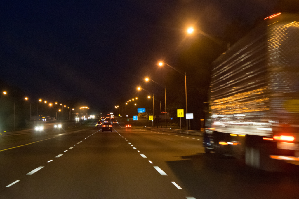 Night Truck Driving